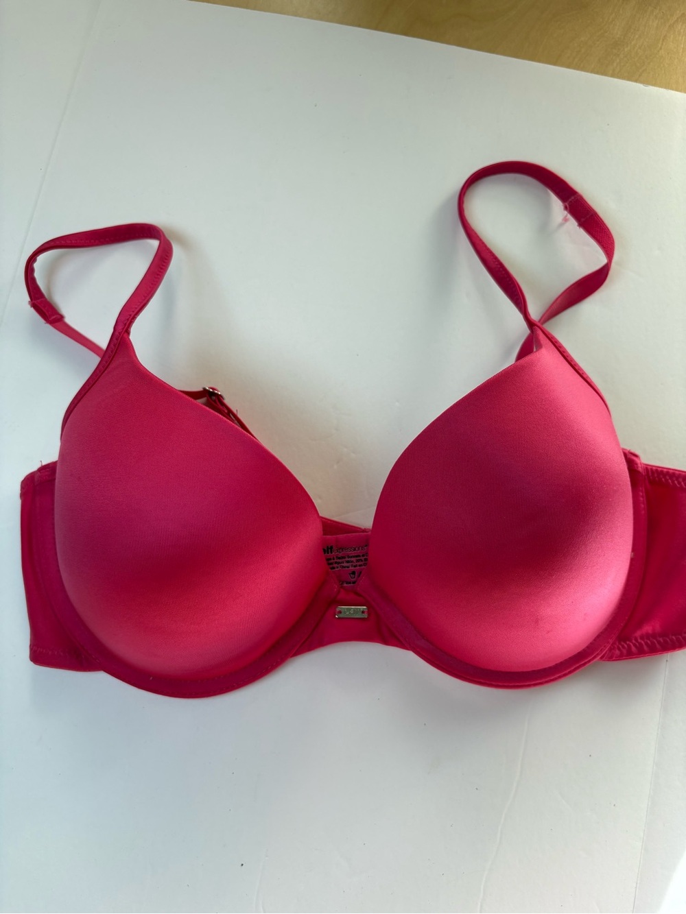 Self Expressions Maidenform Bra Hot Pink 36C Cupped Underwire Push Up Bra